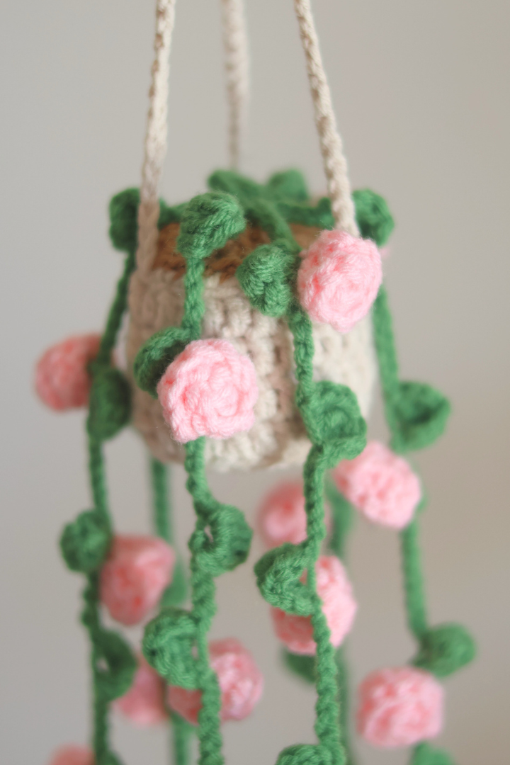 Suspension Florale Bohème Rose