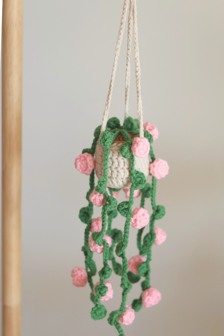 Suspension Florale Bohème Rose